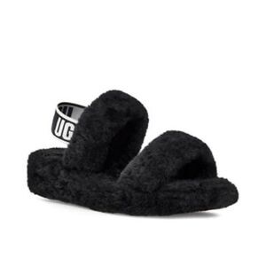 New UGG Black Oh Yeah Slide Slippers‎